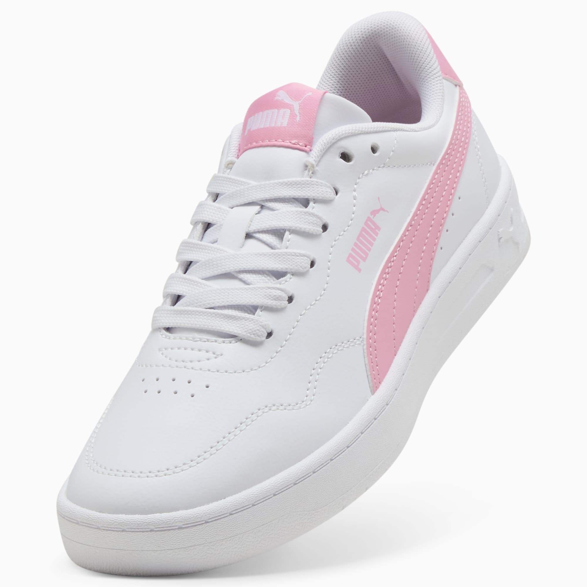 Puma Court Lally jr White-poised Pink Girls