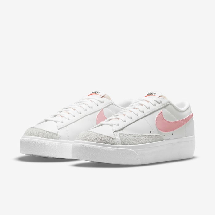 Nike Gamma Force W Blazers Low Platform White Pink Glaze Summit White