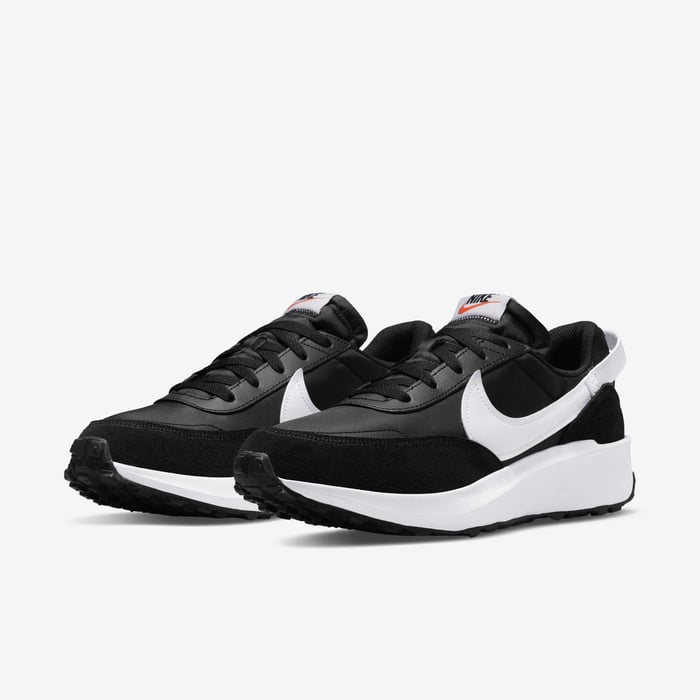 Nike Waffle Debut Black White Orange Clear