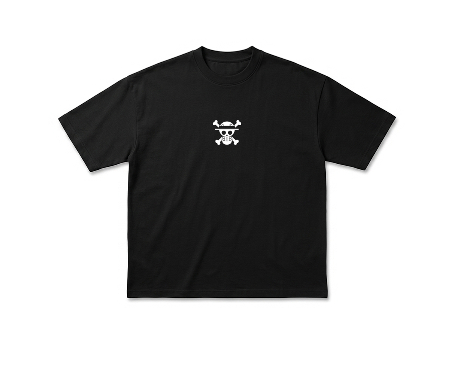 T-shirt Luffy Black Oversized