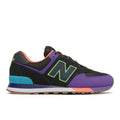 New Balance 574 Black Purple Orange Blue